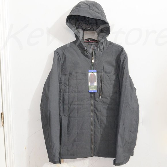 Orvis Men's Quilted hooded Jacket Gray